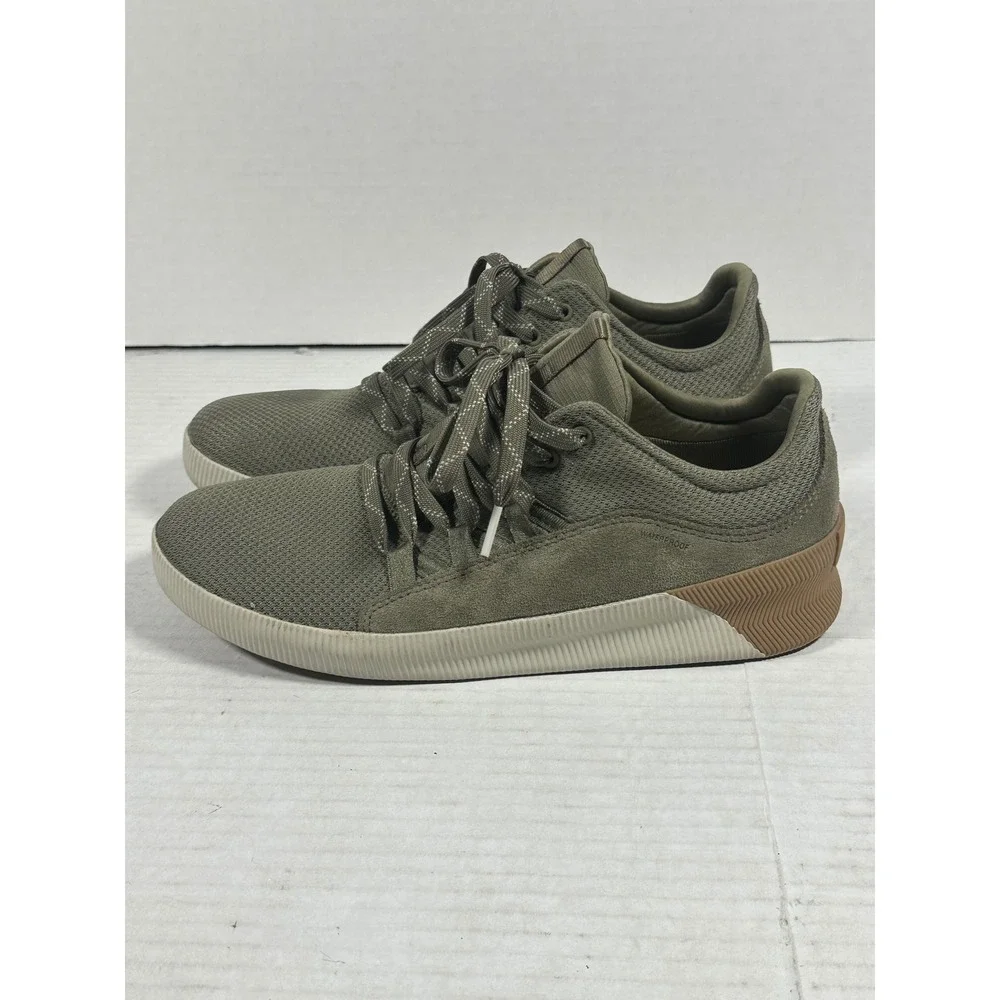 Sorel Out N About Plus Low Waterproof‎ Sneakers Sage Green Womens 10 NL4090-365